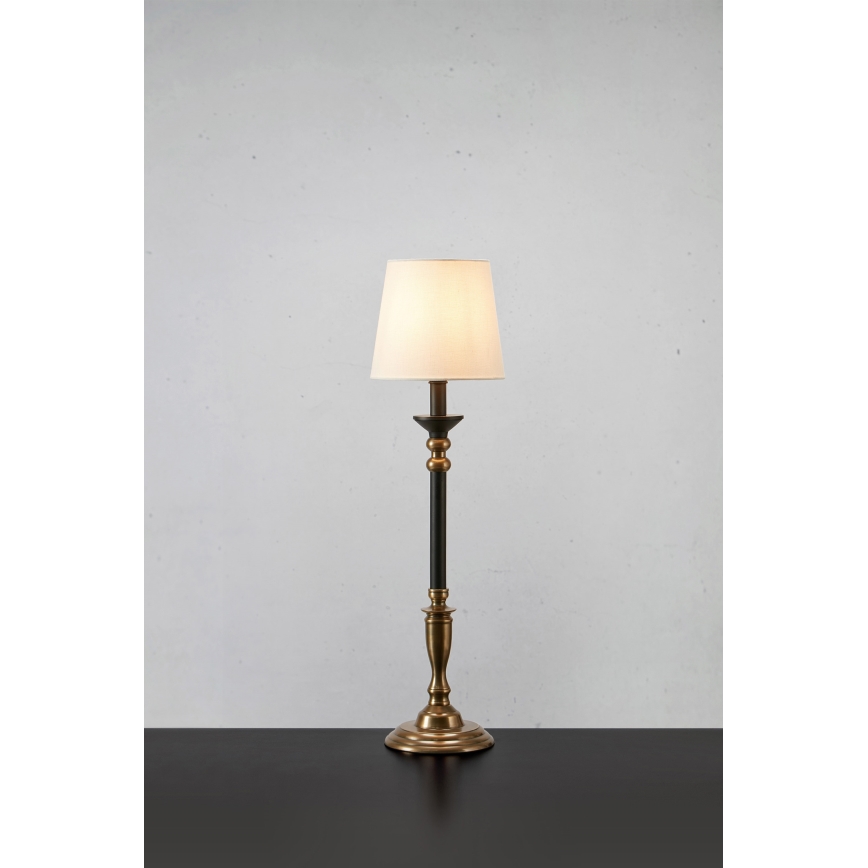 Markslöjd 108679 - Lámpara de mesa GENT 1xE27/40W/230V latón/negro/blanco