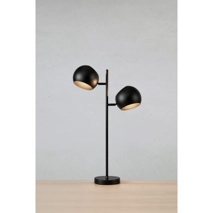 Markslöjd 108691 - Lámpara de mesa EDGAR 2xE14/40W/230V negro
