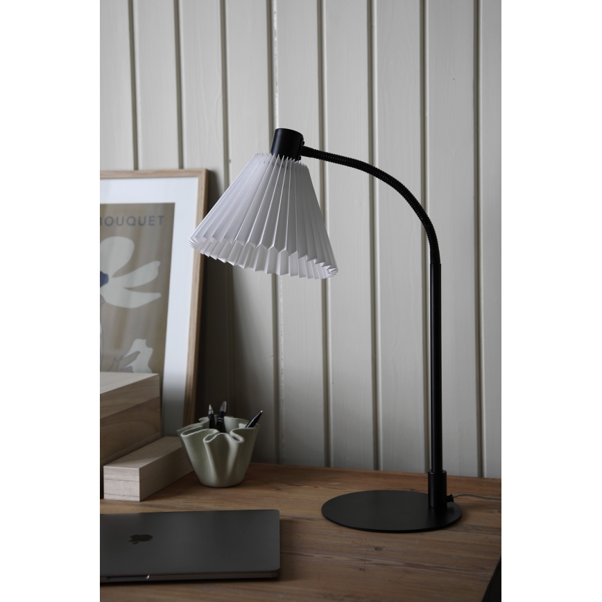 Markslöjd 108697 - Lámpara de mesa MIRA 1xE14/40W/230V negro/blanco