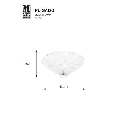 Markslöjd 108704 - Plafón PLISADO 3xE14/40W/230V diá. 42 cm beige