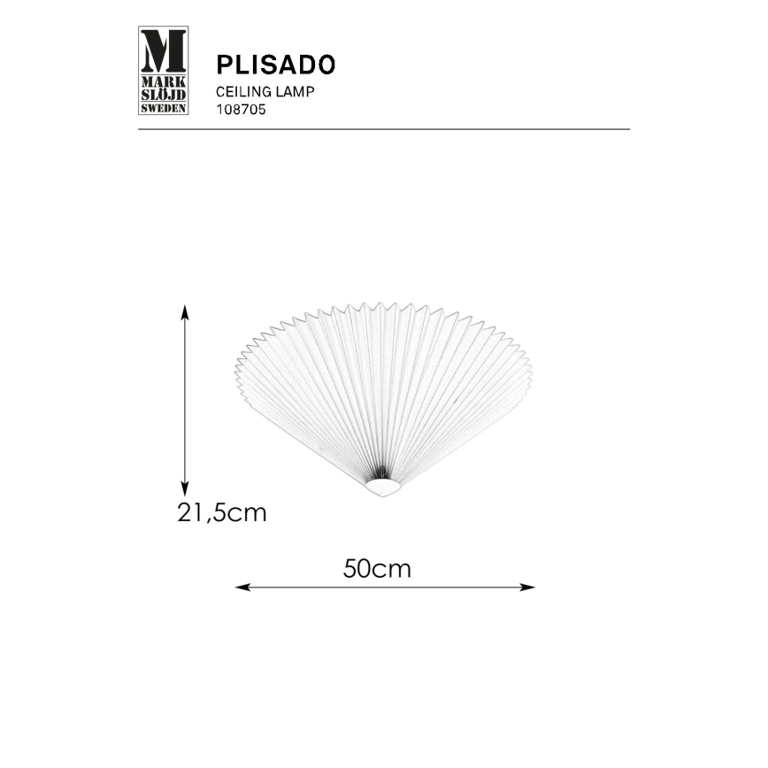Markslöjd 108705 - Plafón PLISADO 3xE14/40W/230V diá. 50 cm beige