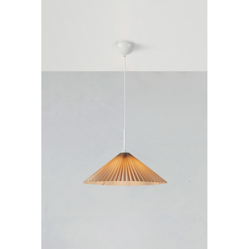 Markslöjd 108710 - Lámpara colgante PLISADO 1xE27/40W/230V diá. 50 cm beige