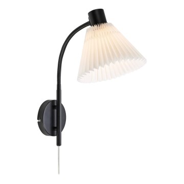 Markslöjd 108752 - Aplique MIRA 1xE14/40W/230V negro/blanco