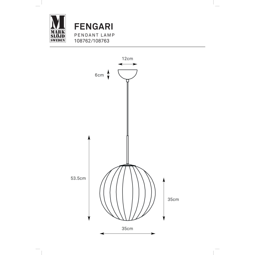 Markslöjd 108763 - Lámpara colgante FENGARI 1xE14/40W/230V beige