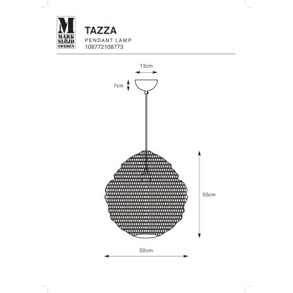 Markslöjd 108772 - Lámpara colgante TAZZA 1xE27/40W/230V negro