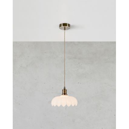 Markslöjd 108857 - Lámpara colgante KURAGE 1xE27/40W/230V latón/blanco