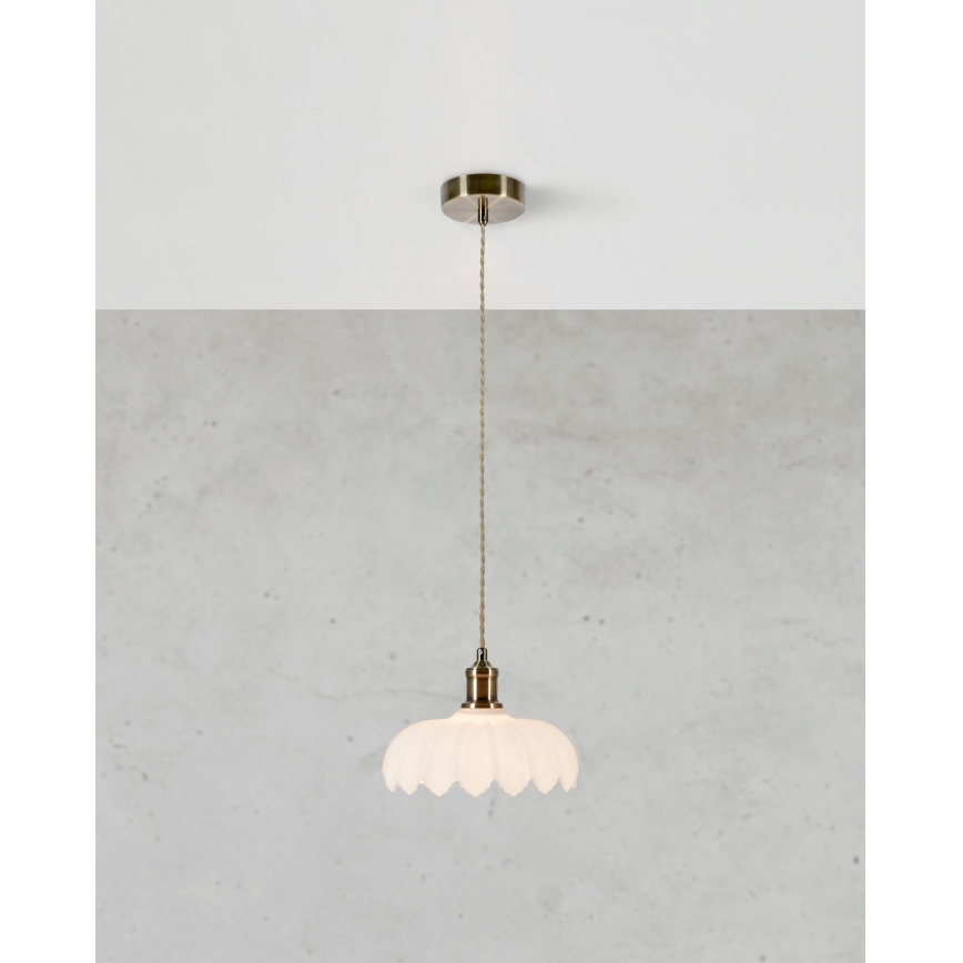 Markslöjd 108857 - Lámpara colgante KURAGE 1xE27/40W/230V latón/blanco