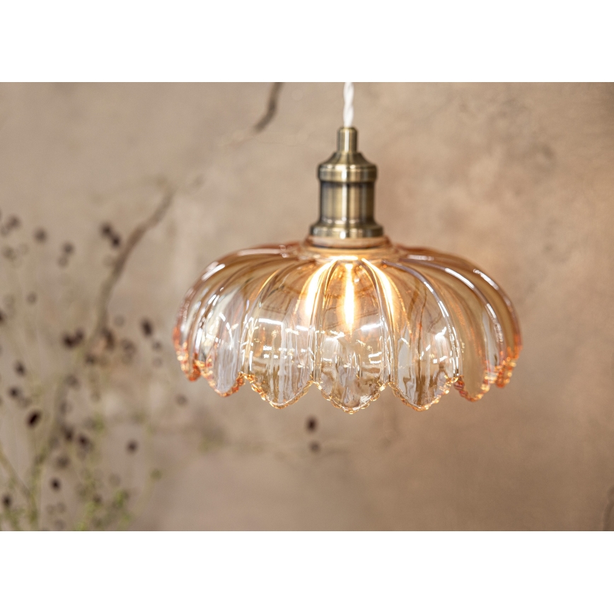 Markslöjd 108858 - Lámpara colgante KURAGE 1xE27/40W/230V latón/beige ahumado