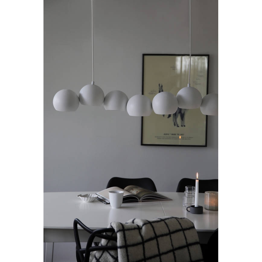 Markslöjd 108859 - Lámpara colgante CUPOLO 7xE14/40W/230V blanco