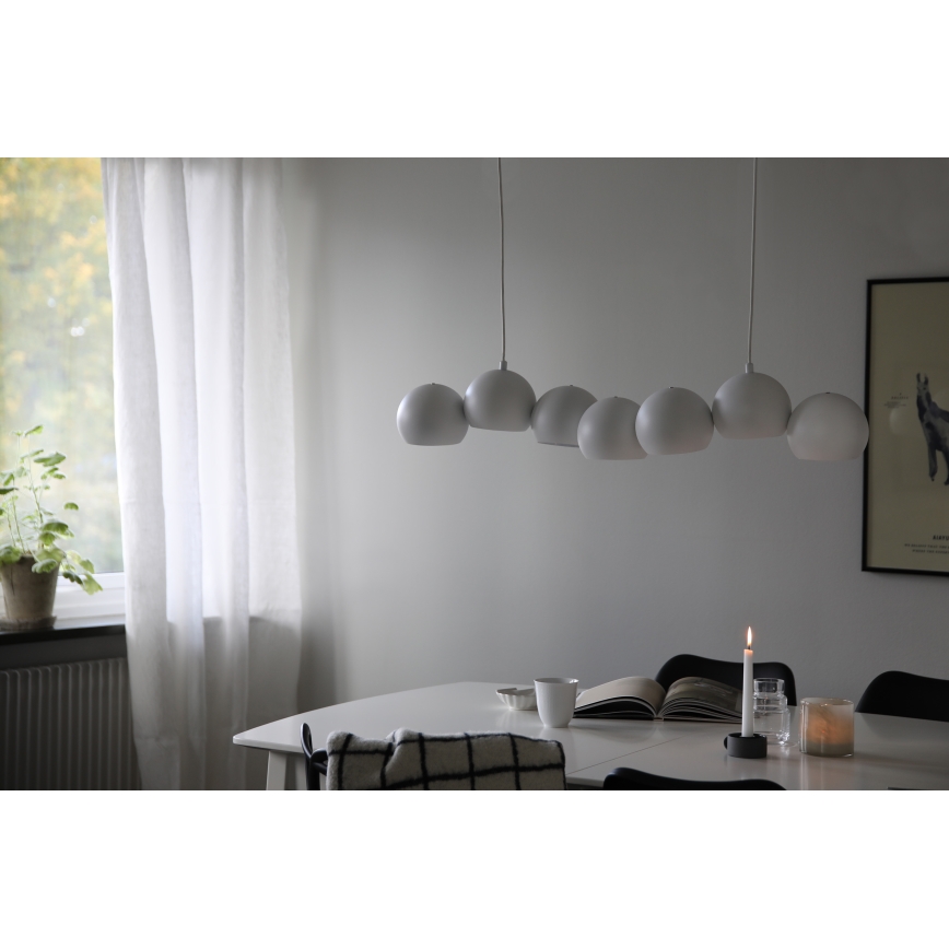 Markslöjd 108859 - Lámpara colgante CUPOLO 7xE14/40W/230V blanco