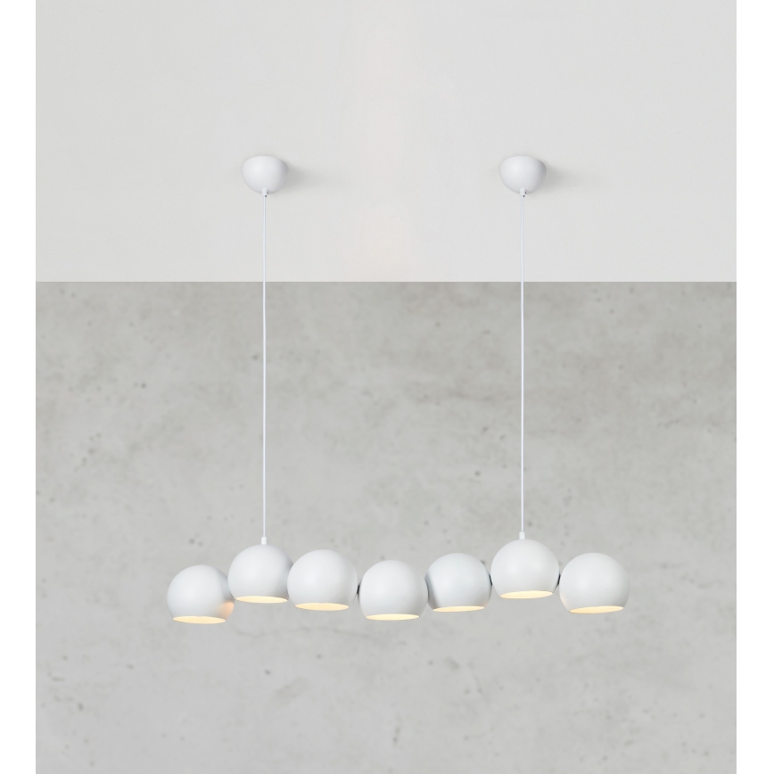 Markslöjd 108859 - Lámpara colgante CUPOLO 7xE14/40W/230V blanco