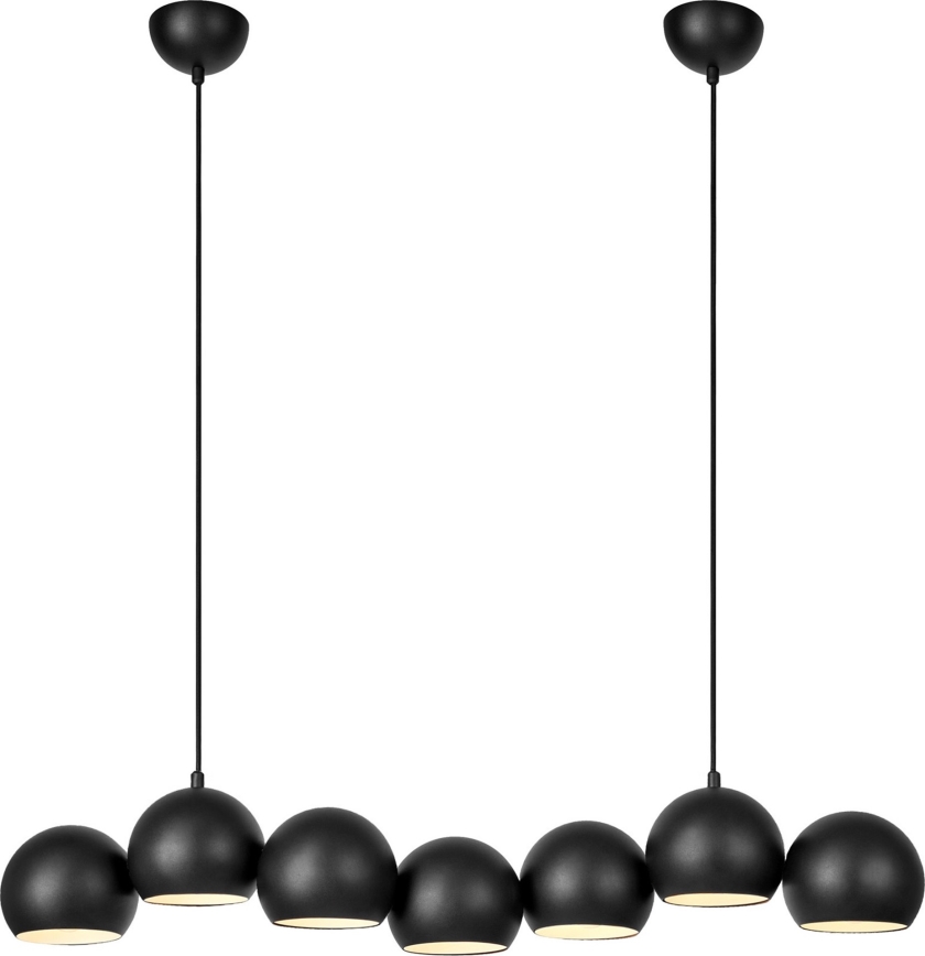 Markslöjd 108860 - Lámpara colgante CUPOLO 7xE14/40W/230V negro