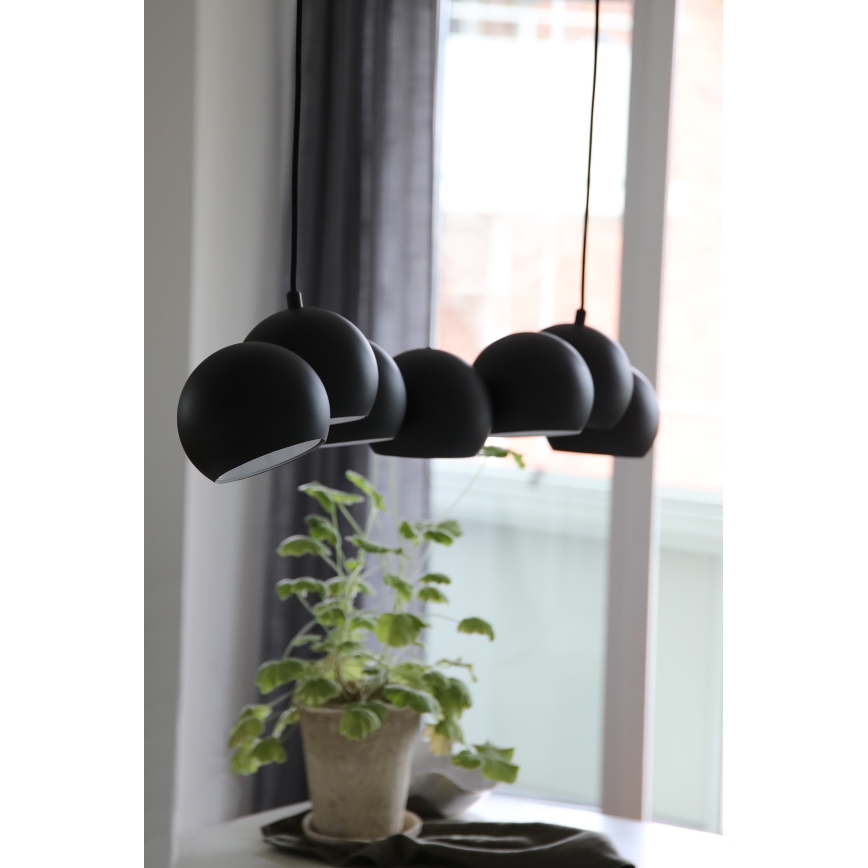 Markslöjd 108860 - Lámpara colgante CUPOLO 7xE14/40W/230V negro