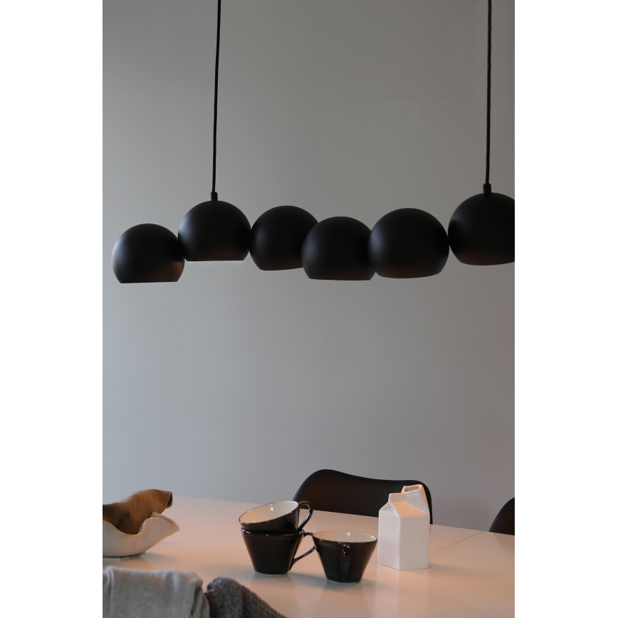 Markslöjd 108860 - Lámpara colgante CUPOLO 7xE14/40W/230V negro