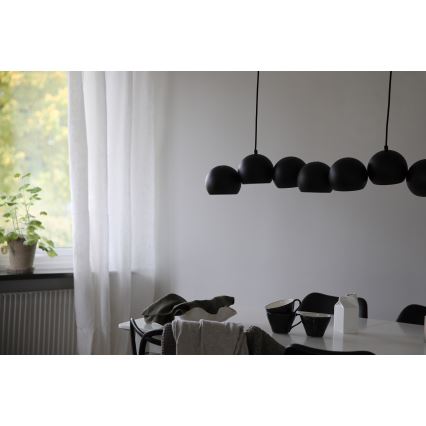 Markslöjd 108860 - Lámpara colgante CUPOLO 7xE14/40W/230V negro