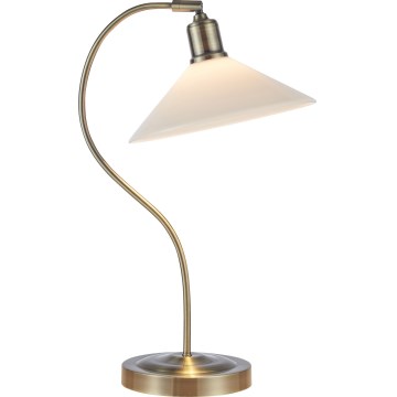 Markslöjd 108863 - Lámpara de mesa VELA 1xE27/40W/230V latón/blanco