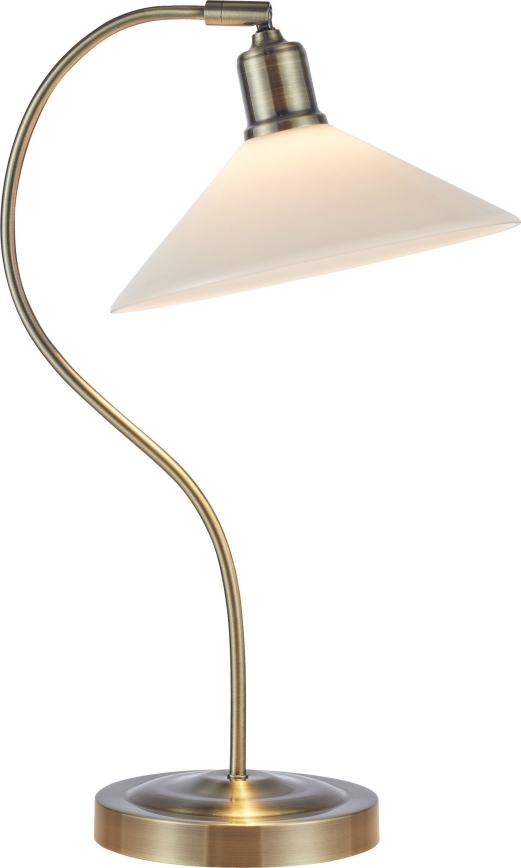 Markslöjd 108863 - Lámpara de mesa VELA 1xE27/40W/230V latón/blanco