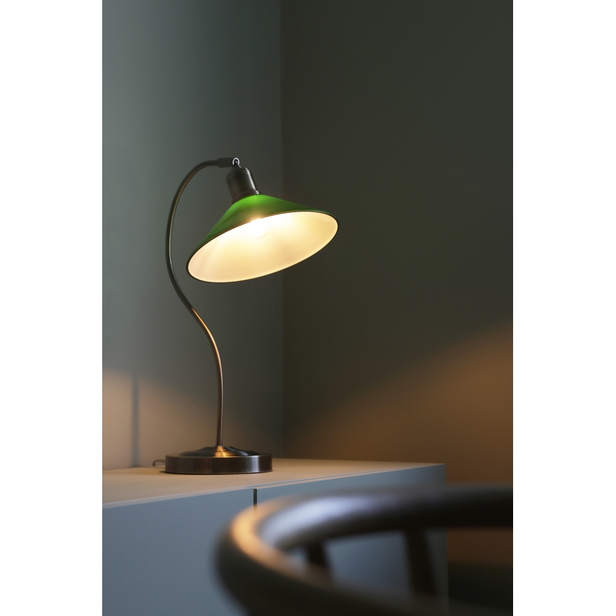 Markslöjd 108864 - Lámpara de mesa VELA 1xE27/40W/230V latón/verde