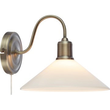 Markslöjd 108865 - Aplique VELA 1xE27/40W/230V latón/blanco