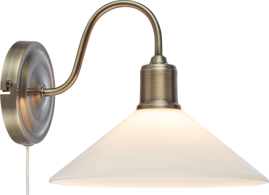 Markslöjd 108865 - Aplique VELA 1xE27/40W/230V latón/blanco