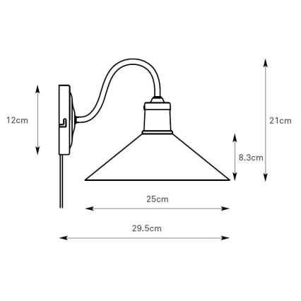 Markslöjd 108865 - Aplique VELA 1xE27/40W/230V latón/blanco