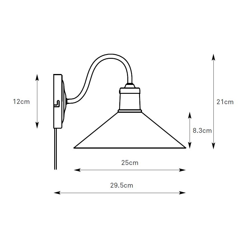 Markslöjd 108865 - Aplique VELA 1xE27/40W/230V latón/blanco