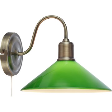 Markslöjd 108866 - Aplique VELA 1xE27/40W/230V latón/verde