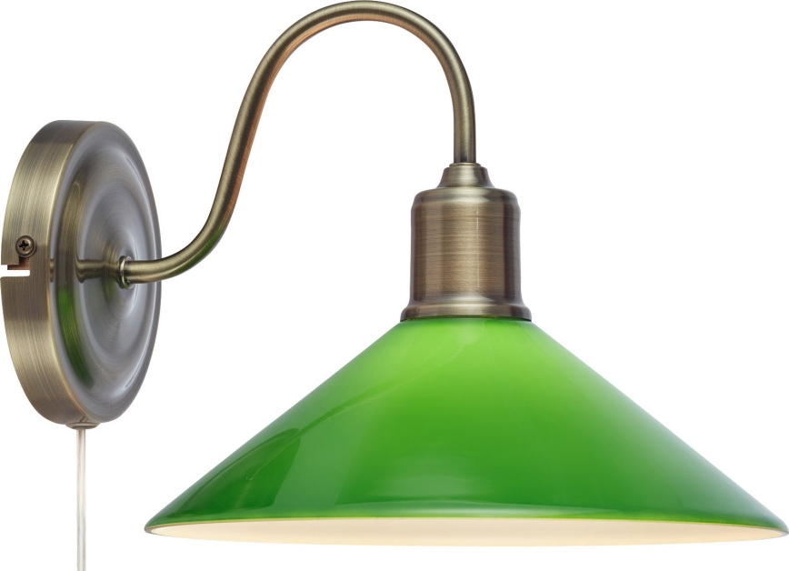Markslöjd 108866 - Aplique VELA 1xE27/40W/230V latón/verde