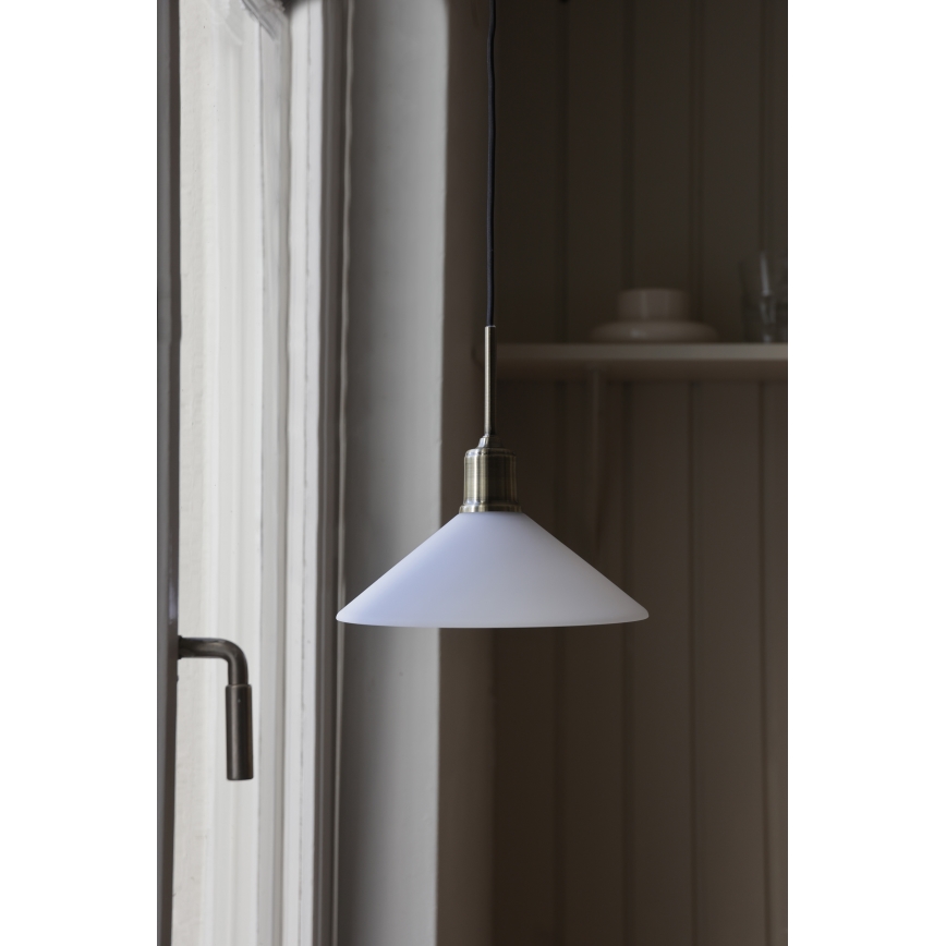Markslöjd 108867 - Lámpara colgante VELA 1xE27/40W/230V latón/blanco
