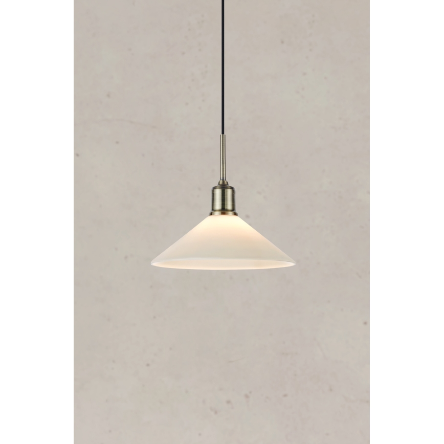 Markslöjd 108867 - Lámpara colgante VELA 1xE27/40W/230V latón/blanco