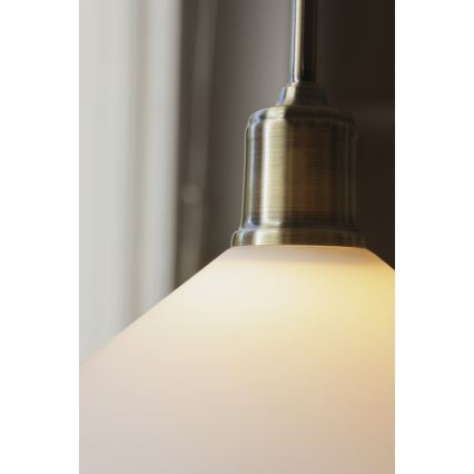 Markslöjd 108867 - Lámpara colgante VELA 1xE27/40W/230V latón/blanco