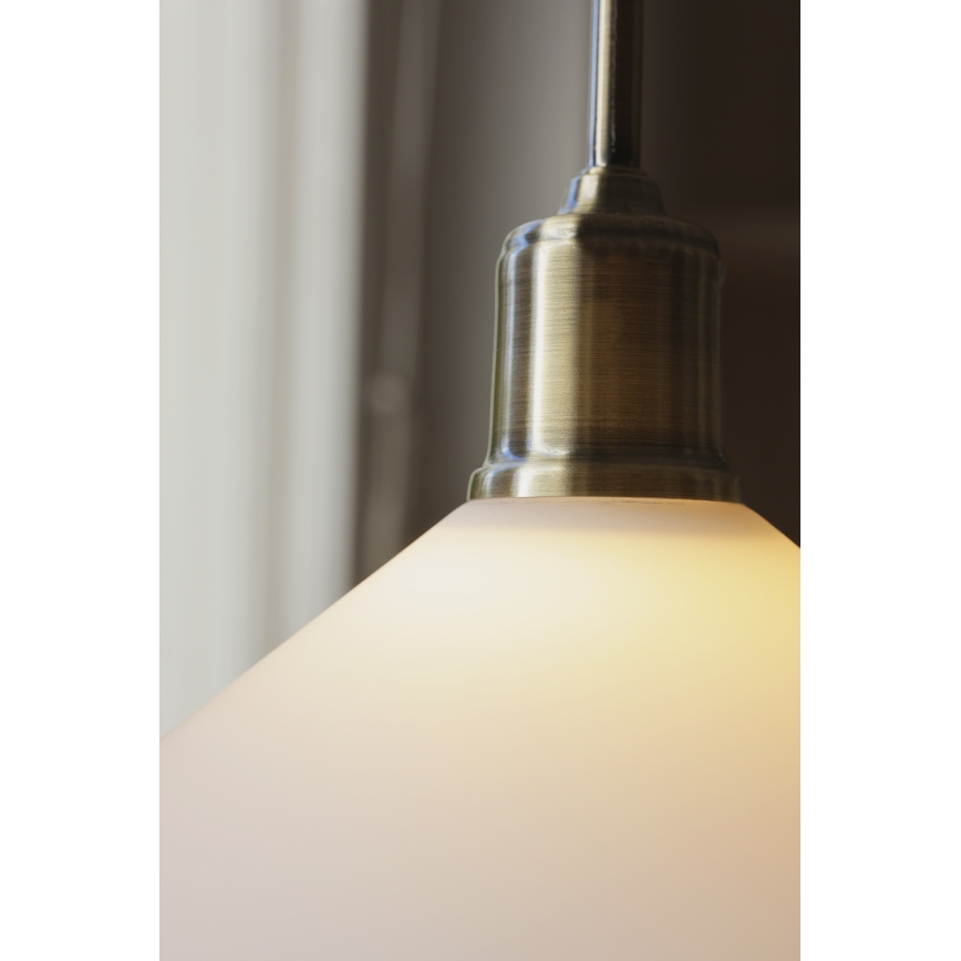 Markslöjd 108867 - Lámpara colgante VELA 1xE27/40W/230V latón/blanco