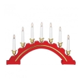 Markslöjd 700447 - Candelabro navideño CELINE 7xE10/3W/230V rojo