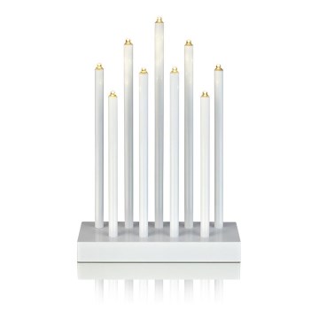 Markslöjd 702588 - LED Candelero navideño VIIK 9xLED/0,54W/230/3V blanco