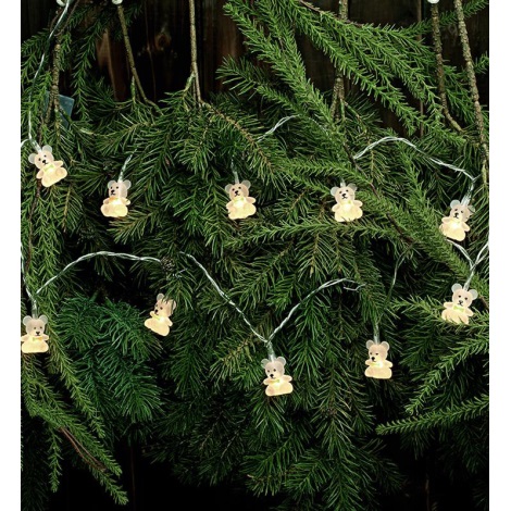 Markslöjd 702991 - Cadena de Navidad LED NALLE 10xLED/3xAA 1,7m blanco cálido