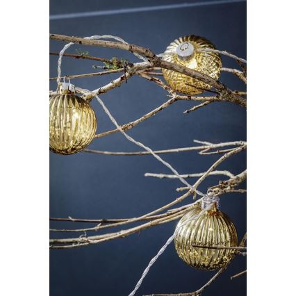 Markslöjd 703781 - Cadena de Navidad LED BIGSOLO 10xLED 1,65m blanco cálido