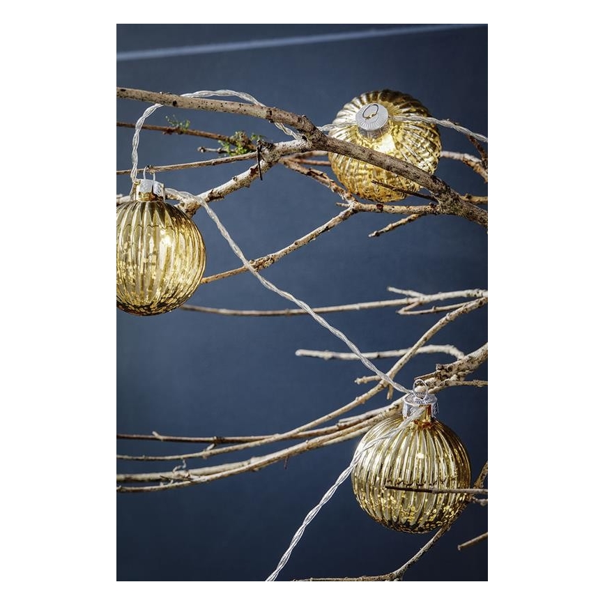 Markslöjd 703781 - Cadena de Navidad LED BIGSOLO 10xLED 1,65m blanco cálido