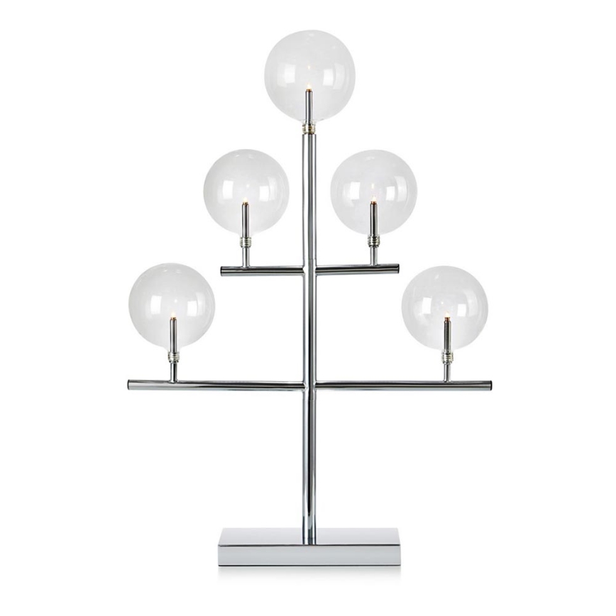 Markslöjd 704820 - Candelero navideño MAESTRO 5xE5/0,8W/230/12V cromo brillante