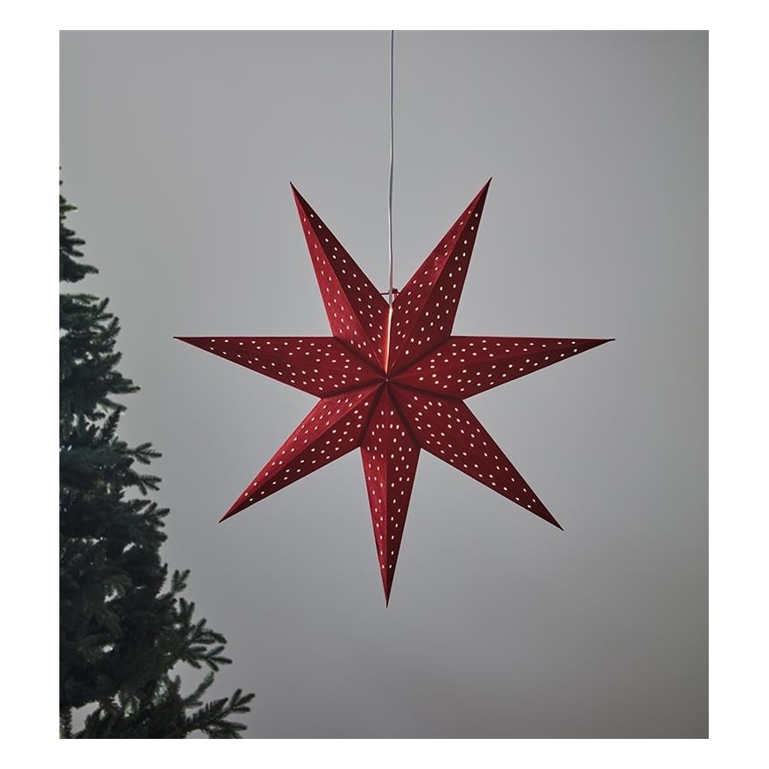 Markslöjd 704902 - Decoración navideña CLARA 1xE14/6W/230V 75 cm color rojo