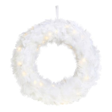 Markslöjd 705290 - Corona de Navidad LED FEATHER LED/1,2W/3xAA d. 35 cm