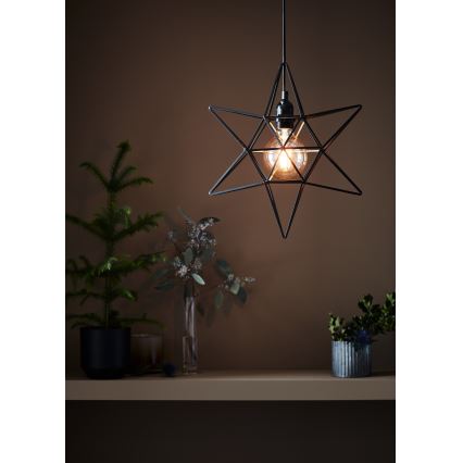 Markslöjd 705299 - Decoración de Navidad CONTOUR 1xE27/40W/230V negro