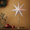 Markslöjd 705310 - Decoración de Navidad BAROQUE 1xE14/25W/230V 65 cm blanco/cromo mate