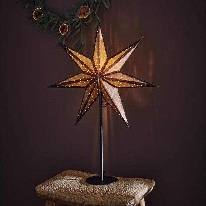 Markslöjd 705796 - Decoración de Navidad GLITTER 1xE14/25W/230V 65 cm bronce/negro