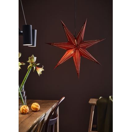 Markslöjd 705808 - Decoración de Navidad EMBLA 1xE14/25W/230V diámetro 75 cm rojo