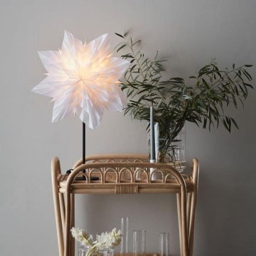 Markslöjd 705838 - Decoración de Navidad NEELA 1xE14/25W/230V 43 cm blanco/negro