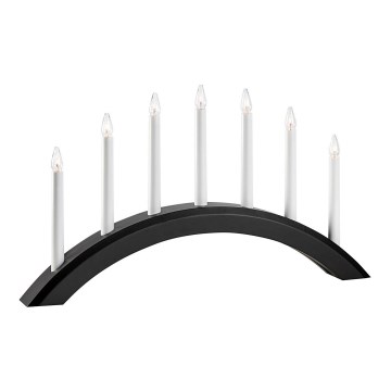 Markslöjd 705956 - Portavelas de Navidad AVENTO 7xE10/3W/230V negro