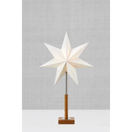 Markslöjd 706041 - Decoración de Navidad SOLVALLA 1xE14/25W/230V 35 cm blanco/roble
