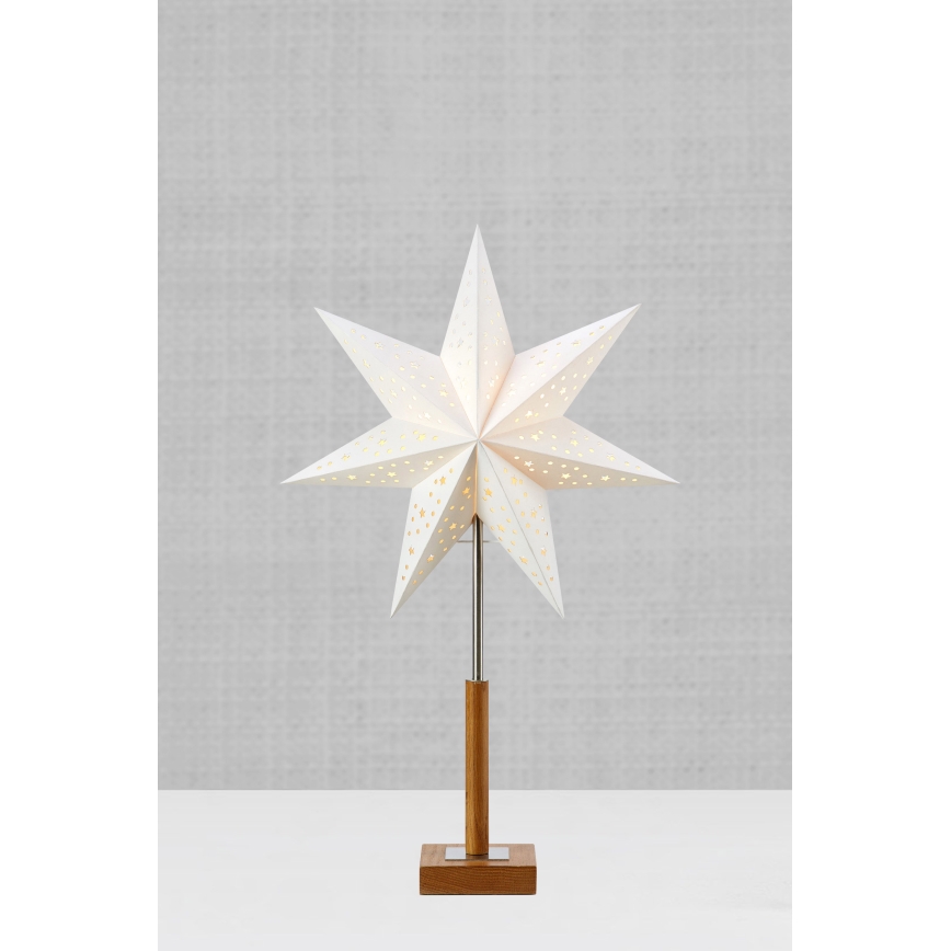 Markslöjd 706041 - Decoración de Navidad SOLVALLA 1xE14/25W/230V 35 cm blanco/roble
