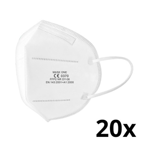 Mask One respirador para niños FFP2 NR - CE 0370 blanco 20pcs