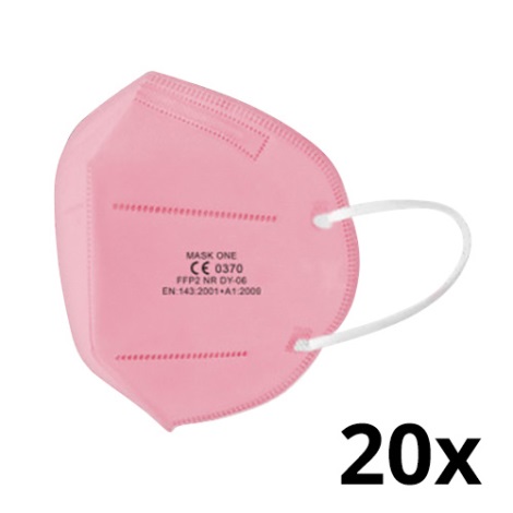Mask One respiradores para niños FFP2 NR - CE 0370 rosa 20pcs